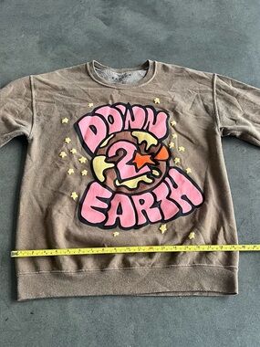 PacSun Brown Crewneck Sweatshirt with Interior Fleece